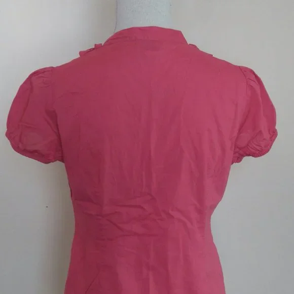 LOFT Ruffle Front Button-Up Top 6P EUC - Picture 2 of 2